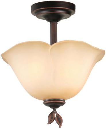 Allen Roth 2 Light 12 3 4 Bronze Ceiling Semi Flush Mount