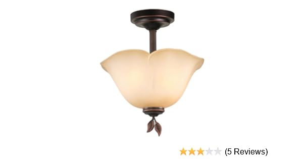 Allen Roth 2 Light 12 3 4 Bronze Ceiling Semi Flush Mount