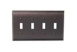 Amerock BP36503ORB Candler 4 Toggle Wall Plate - Oil-Rubbed Bronze