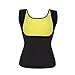 MIRANCO Women's Body Shaper Waist Cincher Tummy Fat Burner Sweat Tank Top Black No Zip Black XX-Large