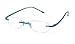 Gels - Lightweight Rimless Fashion Readers - The Original Reading Glasses for Men and Women - Aqua (+2.50 Magnification Power)