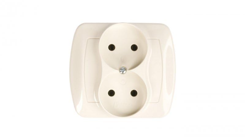Kontakt-Simon AG2/12 Socket Beige Plastic IP20, 250 V, 90 mm, 37.5 mm