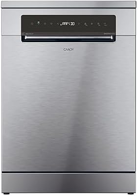 Rapidò CNF 4A4S3PSX Lavavajillas 60 CM, 14 Servicios, Display Digital, Wi-Fi, 10 Programas, Tercera Bandeja, Inicio Diferido, Indicador Sal y Abrillantador, 44DB, Inox