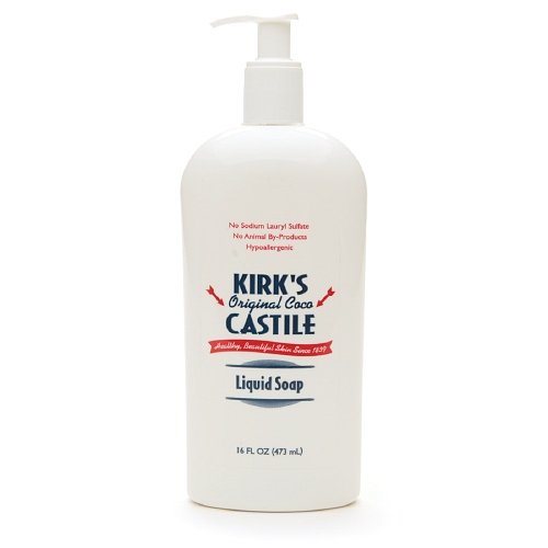 Kirk's Natural Liquid Soap, Castile W/ Pump, 16 FZ (2 pack)