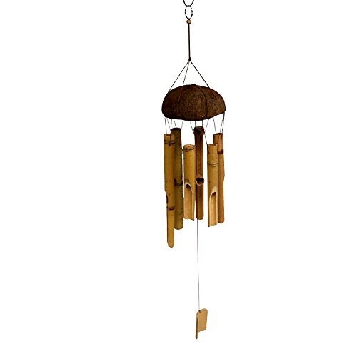 Bamboo Wind Chimes - Wood Wind Chime - Large Brown Indoor Outdoor Wooden Melody - 30 Bamboo Wind Chimes - Wood Wind Chime - Large Brown Indoor Outdoor Wooden Melody - 30