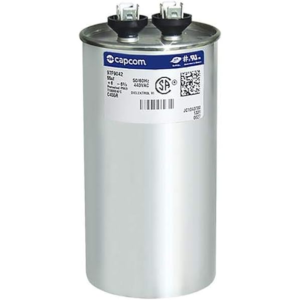 97F9042-55 uf MFD 440 Volt VAC - GE Round Run Capacitor Upgrade 