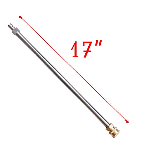 Xiny Tool Pressure Washer Extension Wand, 17 Inch Stainless Steel with