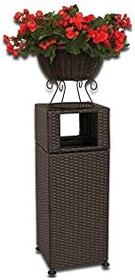 SLIANG Trash Can, Bamboo And Rattan Creative Outdoor With Flower Pot Garbage Bin Sanitation Garden Outdoor Hotel Garden Large Storage Box 139.5cm