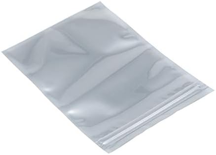 Uxcell 帯電防止シールドバッグ 半透明 ジップロック 低価格化 4 7x6 3インチ 再密封可能なバッグ 100個 5 1x7 1インチ