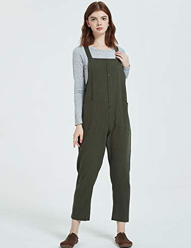 womens linen bib overalls
