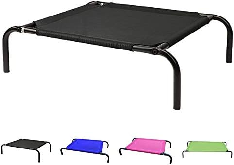 Ueenie Elevated Pet Bed for Dogs Cats Steel Framed, Raised, Cooling, Washable, Pet Cot for Indoor Outdoor Camping