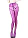 Women Sheer Crotchless Pantyhose Ultra Shiny High Waist Open Crotch Tights Silky Stockings 1pcs Purple