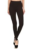J2 LOVE Women's Solid Full Length Cotton Legging