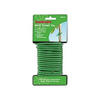 5M Rubber Coated Metal Bendable Garden Green Soft Twist Tie Plant Flower String