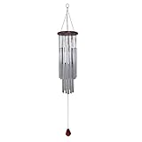 yazi Outdoor Wind Chimes 27 Silver Tubes Home Garden Noisemaker