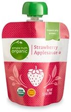 Simple Truth Organic Strawberry Applesauce Pouches Pack of 2 (Strawberry)