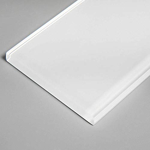 Diflart 3x6 Inch White Glass Subway Tiles Backsplash for Kitchen Bathroom Shower Pool Wall Pack of 40 - Thumbnail 3