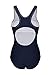 Uhnice Women's One Piece Swimsuits Racing Training Sports Athletic Swimwear (Medium(US6-8), Navy/Stripe)