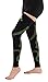 Mojo Compression Full Leg Sleeve for Men and Women 20-30mmHg - Footless Thigh High Compression Socks for Diabetic, Varicose Veins Circulation, Swelling - Black/Green, Medium - A609