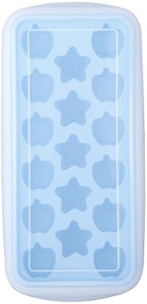 GANJOY Silicone Ice Cube Trays Molds, Candy Chocolate Molds with Lids - Blue
