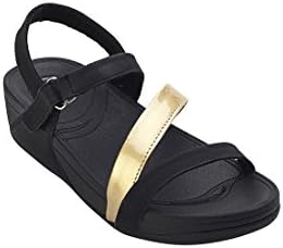 Belldilar Walk Support 3 hardness Level On Midsole, Z-Strap Sport Slingback Sandal For Lady, The Outdoor Sandal For Women With a Style (8.5 US (Feet Length 9 11/16 Inch), BlackGold)