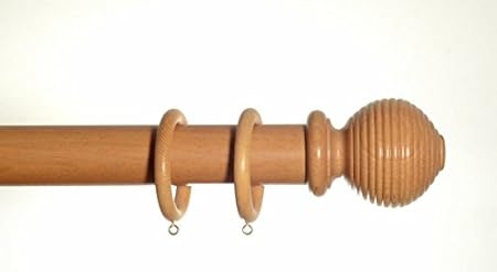 50mm Oak Curtain Pole Rigato 1 8m 2 4m 3m 2 4m Amazon Co Uk