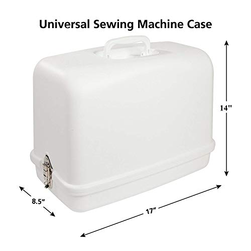 SINGER Universal Hard Carrying Case, White, Impact Resistant Plastic