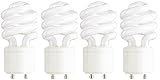 Feit Electric BPESL13T/GU24/2 900 Lumen Soft White Mini Twist GU24 CFL, Uses Up To 78% Less Energy, Compact Fluorescent, Life Up To 10000 Hours, 2 Blister Packs with 2 Bulbs each (4 Bulbs Total)