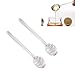 Honey Dipper Sticks Glass Syrup Drizzler Stirring Rods Reusable Stirrers for Bee Honey Coffee Jam Drinks Beverages and Cocktails (2 Pack)