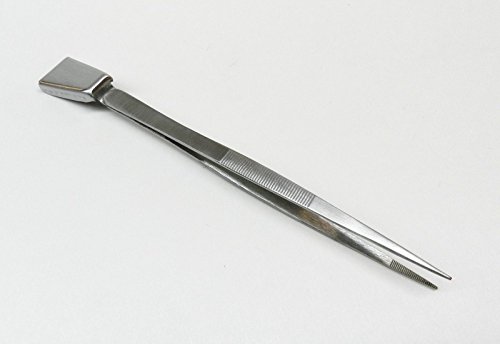 DIAMOND TWEEZER WITH SCOOP FOR STONES BEAD WORK GEMOLOGIST TWEEZERS SHOVEL END (E 1) NOVELTOOLS