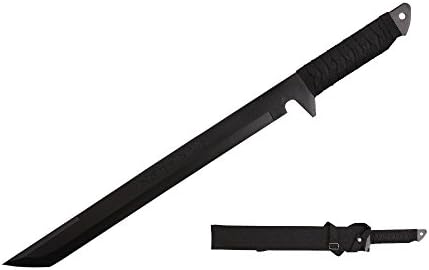 Swordmaster - 1 PC Full Tang Black Ninja Combat Sword With Sheath Katana Brand New