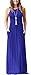 GRECERELLE Women's Round Neck Sleeveless A-line Casual Dress with Pocket, Royal Blue, Small