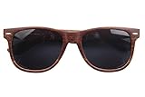 SojoS Wood Grain Brand Designer Rivets Wayfarer Sunglasses for Men