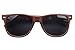 SojoS Wood Grain Brand Designer Rivets Wayfarer Sunglasses for Men With Brown Frame/Grey Lens