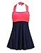 JOYMODE Plus Size Cerise Mint Swimdress One Piece Swimsuit Beachwear(FBA) Red & Navy 3XL(US 20-22)