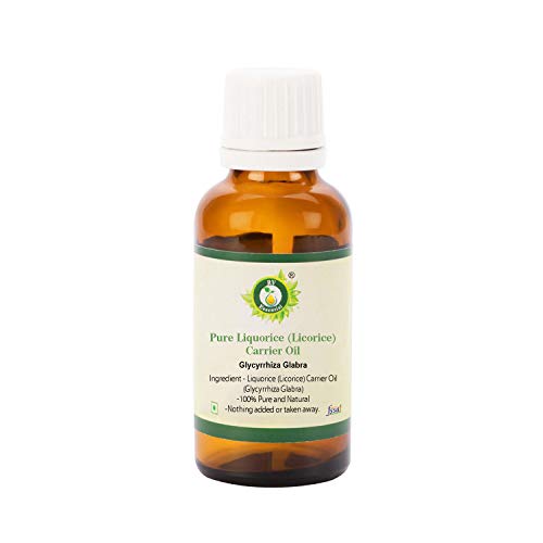 R V Essential Pure Liquorice (Licorice) Carrier Oil 10ml (0.338oz)- Glycyrrhiza Glabra (100% Pure and Natural)