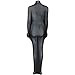 iEFiEL Womens Coverall See Through Stretchy Bedroom Spice Bodystocking Black One Size
