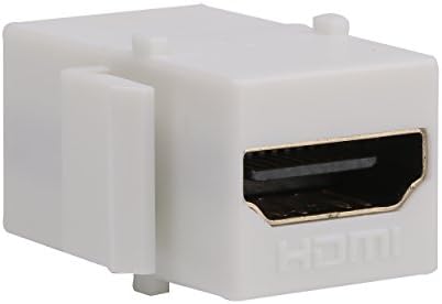 IBL-(2 Pack) HDMI Female to Female Keystone Jack Gold Plated Insert Inline Coupler - White