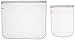 Whitmor Zippered Mesh Wash Bags - White (2 Piece Set)
