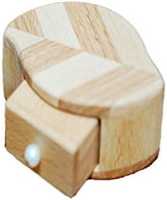 NADAEUM Premium Wooden Ring Box, Leaf Shaped Wooden Jewelry Box Ring Holder