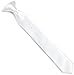 Dockers Neckwear Men's Big Boys' Solid Clip Tie,White,One Size