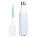 Sfee 30oz Water Bottle with Time Marker, Motivational Sports Straw BPA Free Water Bottles Tracker - Reusable, Tritan Plastic, No Leak, Non-Toxic for Outdoors Hiking Cycling Fitness Kids + 2 Straws