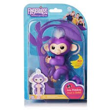 WowWee Fingerlings Baby Monkey - Mia - Purple