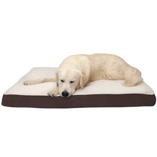 Furhaven XL Orthopedic Dog Bed Sherpa & Suede Deluxe Mattress w