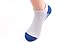 5 Pairs Men's No Show No Smell Athletic Ankle Compression Blue Socks for Basketball & Running