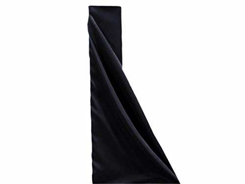 BalsaCircle54-Inch x 10 Yards Black Polyester Fabric by The Bolt - Wedding Party Decorations Sewing DIY Crafts Costumes