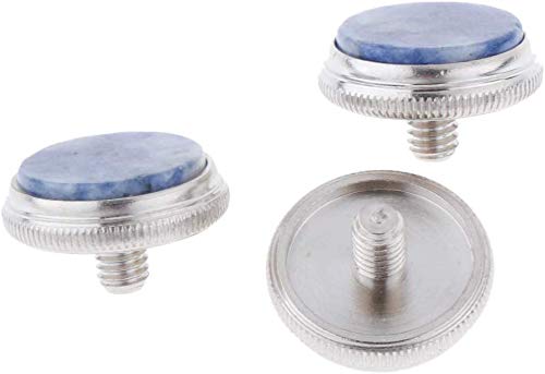 Lheng Inlay Dark Blue Shell Trumpet Finger Buttons Brass Instrument Parts 3Pcs