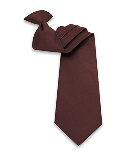 Men's Solid Clip-on Tie (Brown)