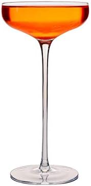 Kucn Exquisite Super High Crystal Glass High Base Cocktail Glass Martini Cup Butterfly Champagne Glass 250Ml