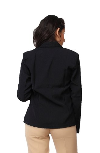 carrel terry cotton fabric women formal blazer (agspl-3217-yie-bz-25)